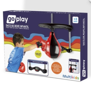 Go Play - Saco De Boxe Infantil Para Portas Com Timer E Música