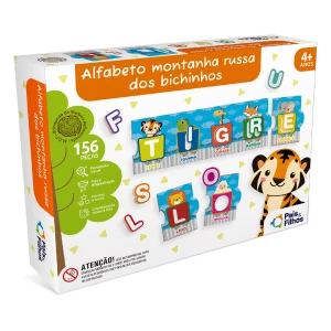 Educativo Alfabeto Montanha Russa Dos Bichinhos 27 Cm - Caixa Litografada