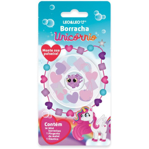 Borracha Decorada Unicornio Monte Pulseira 16pcs-119399-55365