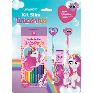 Kit Escolar Unicornio 12 Lapis Cor + 3pcs-119394-80508