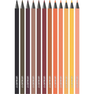 Lapis De Cor Sextavado Leo E Leo Tons De Pele 12 Core-124402-95080