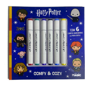Livro De Colorir Harry Potter Comfy C/6canetinh