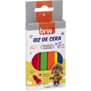 Giz De Cera Fino 6 Cores Neon