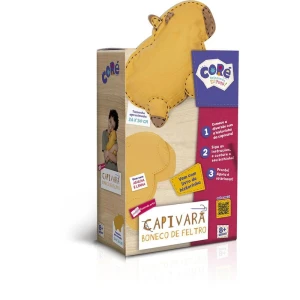 Livro Brinquedo Ilustrado Capivara Boneco De Feltro