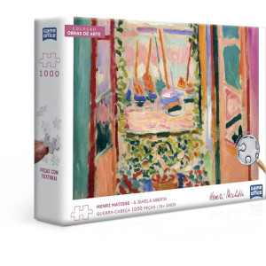Quebra-cabeca Cartonado Matisse 1000pcs Janela Aberta-124109-16494