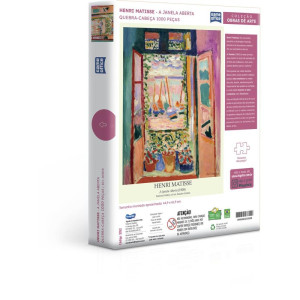 Quebra-cabeca Cartonado Matisse 1000pcs Janela Aberta-124109-55317