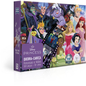 Quebra-cabeca Cartonado Princesas E Viloes 500pcs
