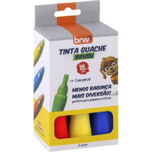 Tinta Guache 015ml 18ml 6 Cores Basicas-124458-14000