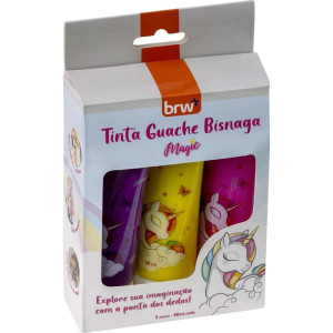 Tinta Guache Bisnaga Magic 3 Cores 60ml