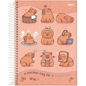 Caderno 01x1 Capa Dura Capyvibes 80fls.-124510-41578