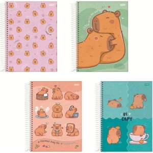 Caderno 01x1 Capa Dura Capyvibes 80fls.