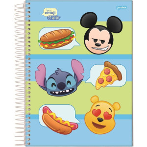 Caderno 01x1 Capa Dura Disney Emoji 80fls.-124471-73446