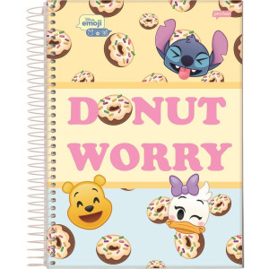 Caderno 01x1 Capa Dura Disney Emoji 80fls.-124471-87218
