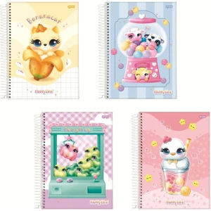 Caderno 01x1 Capa Dura Fluffy 80fls.