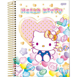 Caderno 01x1 Capa Dura Hello Kitty 80fls.-124462-22322