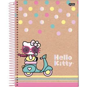 Caderno 01x1 Capa Dura Hello Kitty Kraft 80fls-124479-41891