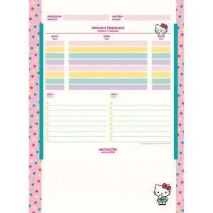 Caderno 01x1 Capa Dura Hello Kitty Kraft 80fls-124479-77149