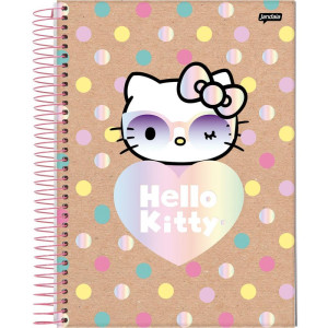 Caderno 01x1 Capa Dura Hello Kitty Kraft 80fls-124479-79957