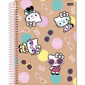 Caderno 01x1 Capa Dura Hello Kitty Kraft 80fls-124479-92012