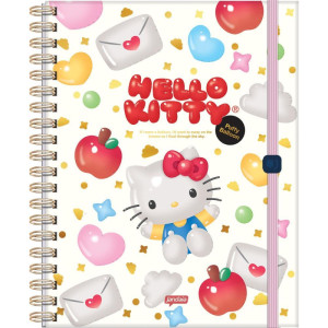 Caderno 01x1 Capa Dura Hello Kitty Neo 80fls.