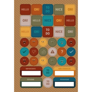 Caderno 01x1 Capa Dura Kraft Gold Neo 80fls.