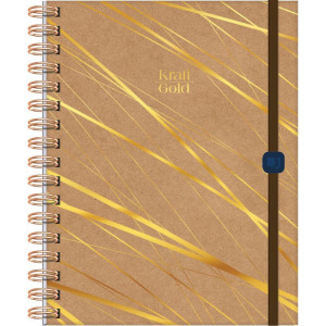 Caderno 01x1 Capa Dura Kraft Gold Neo 80fls.-124500-72340