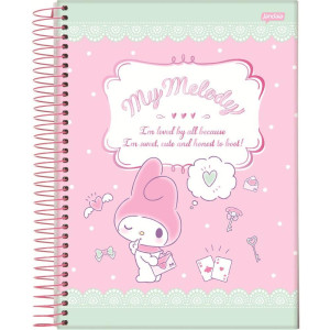 Caderno 01x1 Capa Dura My Melody 80fls.-124493-19597