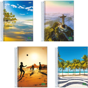 Caderno 01x1 Flexivel Brasilidade 96fls.