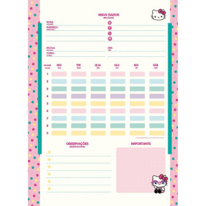 Caderno 10x1 Capa Dura Hello Kitty Kraft 160fls.-124478-90389