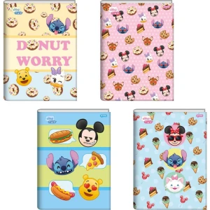 Caderno Brochura 1/4 Capa Dura Disney Emoji 80fls.
