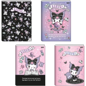 Caderno Brochura 1/4 Capa Dura Kuromi 80fls.