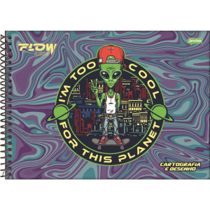 Caderno Desenho Univ Capa Dura Flow 80fls.-124522-73809