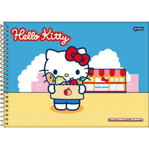 Caderno Desenho Univ Capa Dura Hello Kitty 80fls-124464-22982
