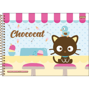 Caderno Desenho Univ Capa Dura Hello Kitty E Amigos 80fls.