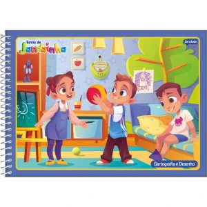 Caderno Desenho Univ Capa Dura Jandainha Masculino 80fls.