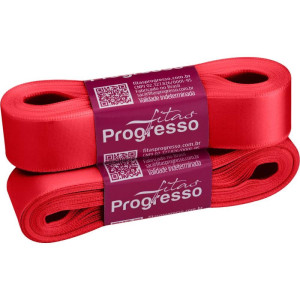 Fita De Cetim 22mm 50m. Vermelho Cereja 2084