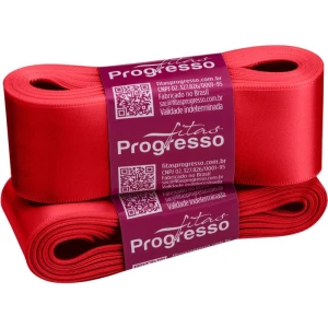 Fita De Cetim 38mm 10m. Vermelho Cereja 2084