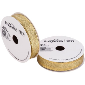 Fita Metalizada 15mm 10m. Ouro Aramada
