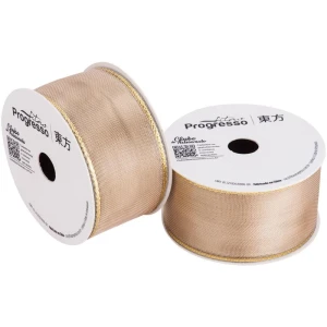 Fita Metalizada 38mm 10m. Ouro Aramada