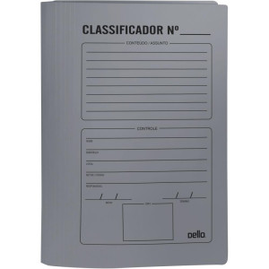 Pasta Classificador Rapido Plastica Com Grampo E Impressao Cinza-124558-69910