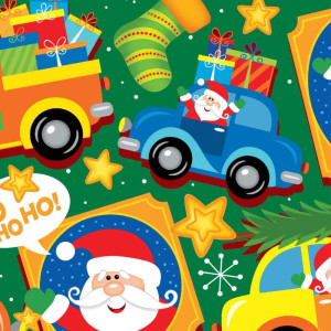 Papel Presente Bobina Couche 60cm. Mod.264 Hoho Noel