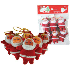 Artigo Para Decoracao Natal Pingente Papai Noel 5cm