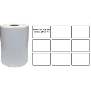 Etiqueta Para Codigo De Barras Couche 34x23x30m 3carreiras