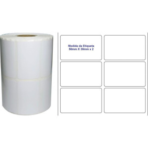 Etiqueta Para Codigo De Barras Couche 50x30x30m 2carreiras
