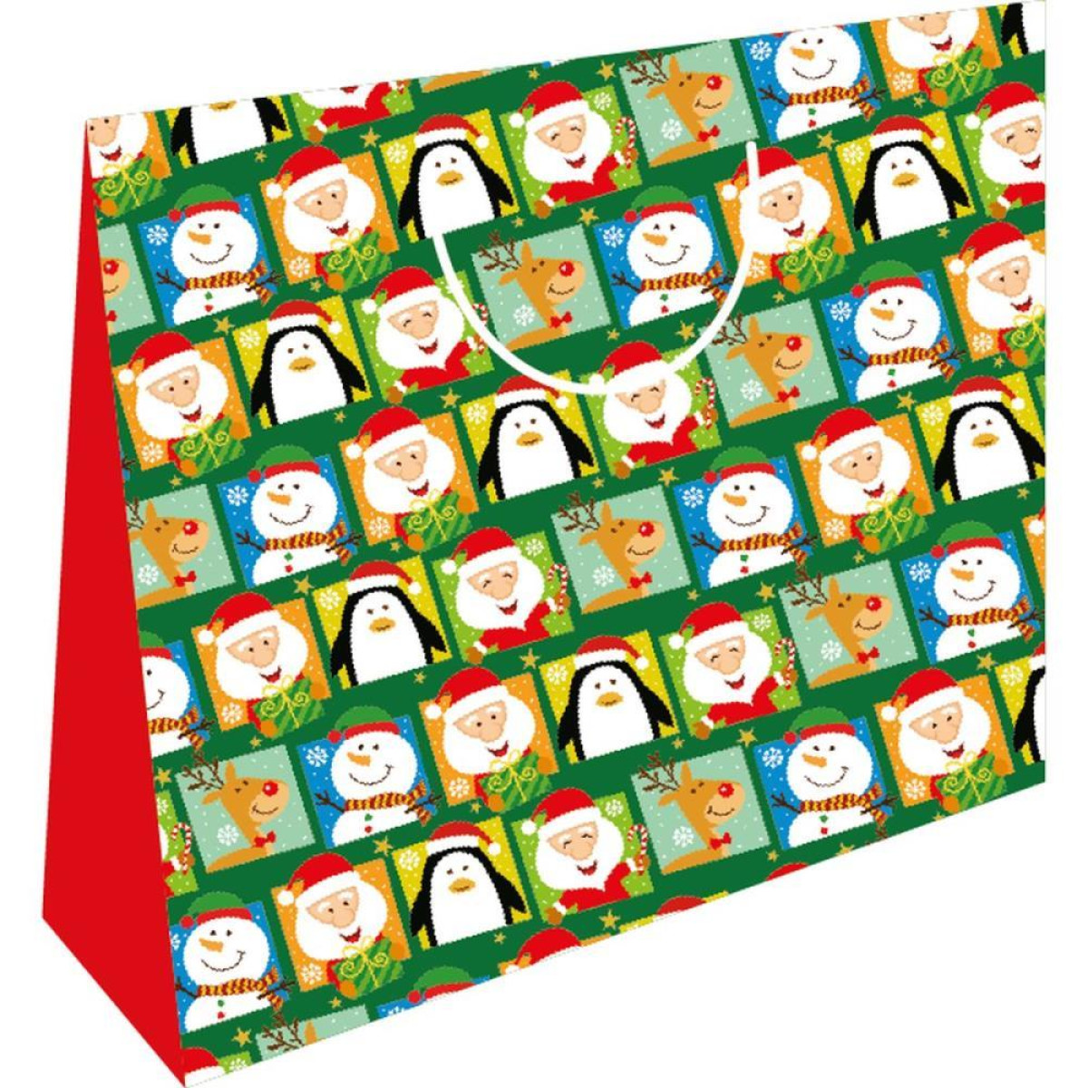 Sacola Para Presente Natal Horizontal 40x32x12cm (s)