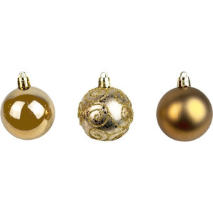 Artigo Para Decoracao Natal Bola 5cm 3mod.champagne C/10un