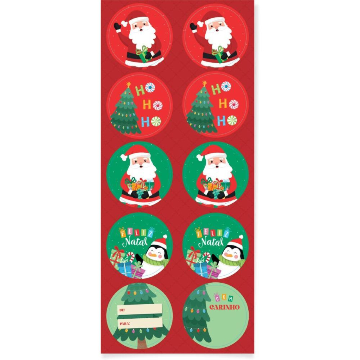 Adesivos Decorados Natal Redondo Momentos Magicos