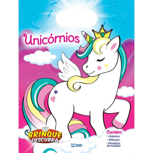 Livro Infantil Colorir Brinque E Descubra Unicornios