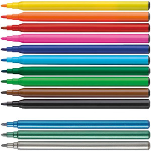 Caneta Hidrografica Unicornio 10 Cores + 3 Glitter