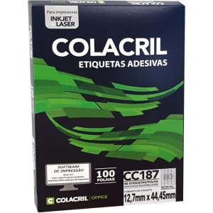 Etiqueta Matricial 12,7x44,45mm A4 100fls